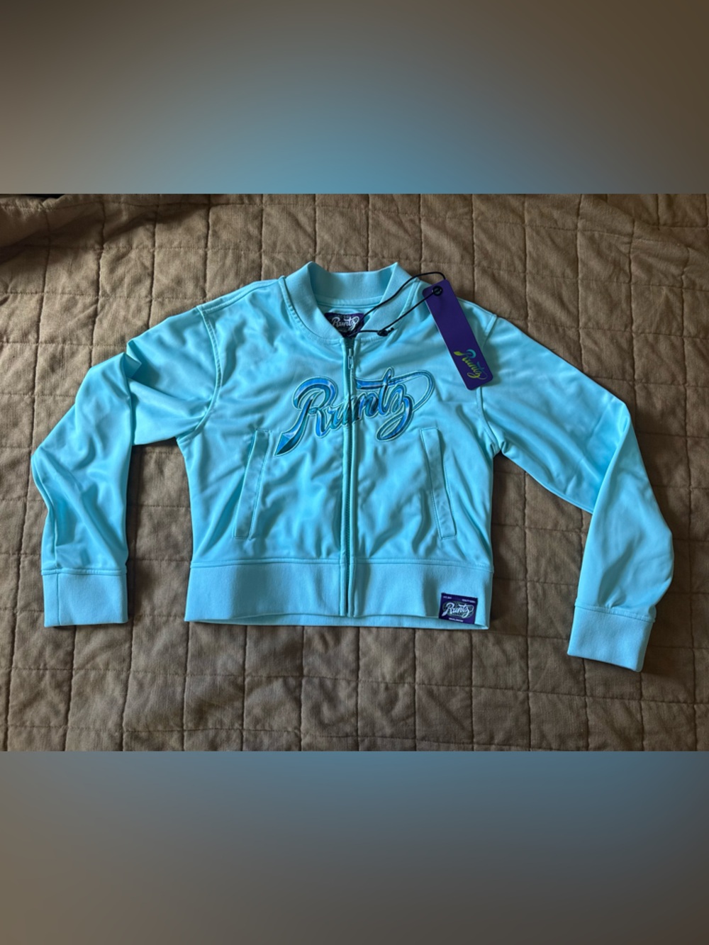 Runtz Aqua Zip-Front Track Jacket